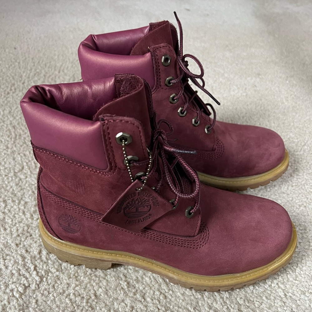 Women’s Burgundy Timberland Boots